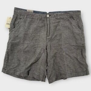 Jachs Shorts Mens 40 Classic Fit Chino Dark Grey Linen Blend Casual Hiking NEW